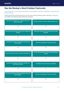 Free Word Problems Flashcards | Year 4 Supported | BookFlik