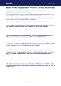 Free Year 5 Math Word Problems Worksheet | BookFlik