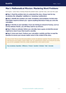 Free Year 5 Math Word Problems Worksheet | Printable PDF | BookFlik