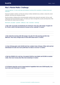 Free Word Problems Track Sheet | Year 5 Core | BookFlik