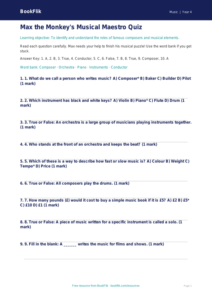 Free Composers Quiz | Year 4 Supported | BookFlik