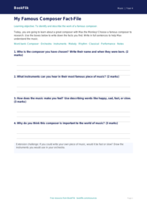 Free Composers Template | Year 4 Supported | BookFlik