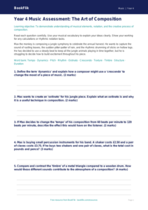 Free Composition Assessment | Year 4 Greater Depth | BookFlik