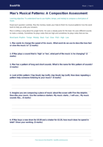 Free Composition Assessment | Year 4 Supported | BookFlik