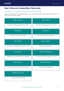 Free Composition Flashcards | Year 4 Supported | BookFlik