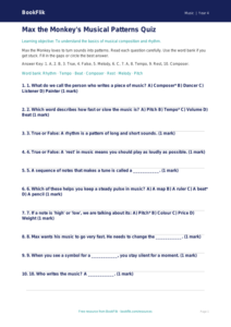 Free Composition Quiz | Year 4 Supported | BookFlik