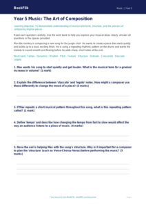 Free Composition Assessment | Year 5 Core | BookFlik