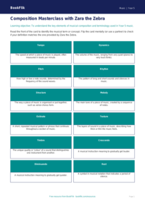 Free Composition Flashcards | Year 5 Core | BookFlik