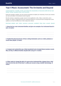 Free Instruments Assessment | Year 4 Greater Depth | BookFlik