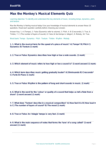 Free Musical Elements Quiz | Year 5 Core | BookFlik