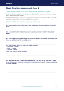 Free Notation Assessment | Year 4 Supported | BookFlik