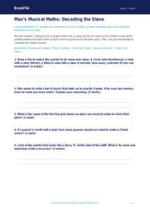 Free Notation Activity Sheet | Year 5 Core | BookFlik