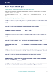 Free Pitch Quiz | Year 4 Supported | BookFlik