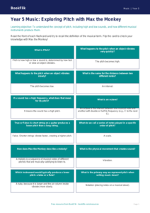 Free Pitch Flashcards | Year 5 Core | BookFlik