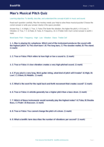 Free Pitch Quiz | Year 5 Core | BookFlik