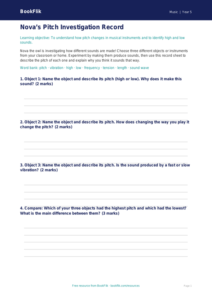 Free Pitch Template | Year 5 Core | BookFlik