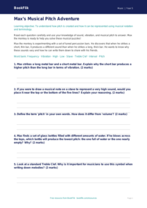 Free Pitch Worksheet | Year 5 Core | BookFlik