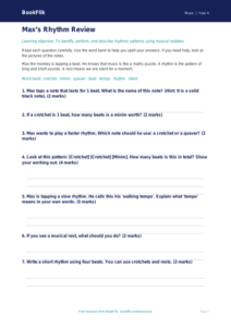 Free Rhythm Assessment | Year 4 Supported | BookFlik