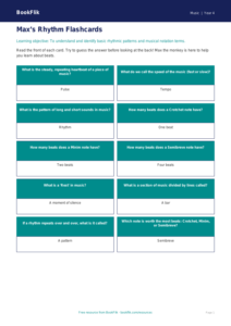 Free Rhythm Flashcards | Year 4 Supported | BookFlik
