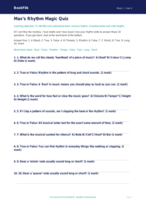 Free Rhythm Quiz | Year 4 Supported | BookFlik