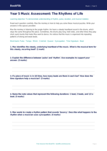 Free Rhythm Assessment | Year 5 Core | BookFlik