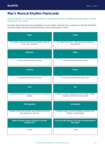 Free Rhythm Flashcards | Year 5 Core | BookFlik