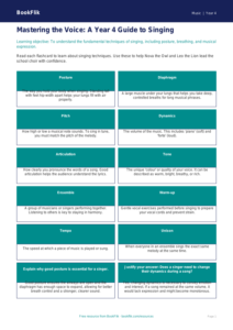 Free Singing Flashcards | Year 4 Greater Depth | BookFlik