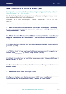 Free Singing Quiz | Year 5 Core | BookFlik