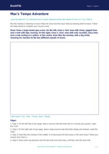 Free Tempo Drawing Sheet | Year 4 Supported | BookFlik
