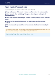 Free Tempo Poster | Year 4 Supported | BookFlik