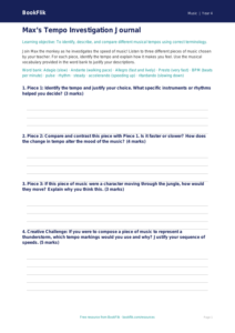 Free Tempo Template | Year 4 Greater Depth | BookFlik