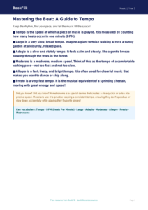 Free Tempo Poster | Year 5 Music Education | BookFlik