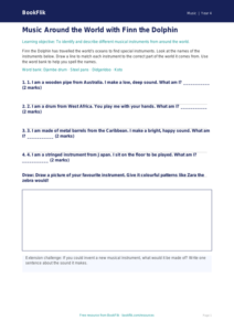 Free World Music Activity Sheet | Year 4 Supported | BookFlik