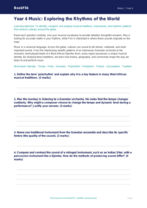 Free World Music Assessment | Year 4 Greater Depth | BookFlik