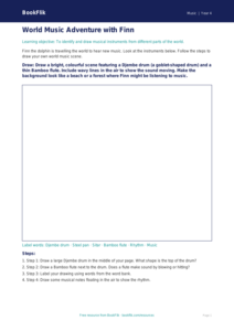 Free World Music Drawing Sheet | Year 4 Supported | BookFlik
