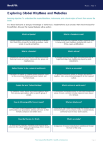 Free World Music Flashcards | Year 4 Greater Depth | BookFlik