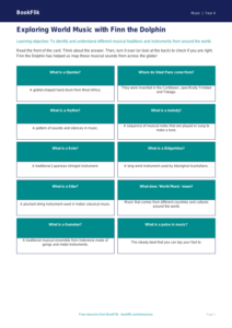 Free World Music Flashcards | Year 4 Supported | BookFlik