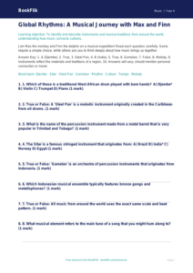 Free World Music Quiz | Year 4 Greater Depth | BookFlik