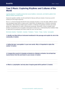Free World Music Assessment | Year 5 Core | BookFlik