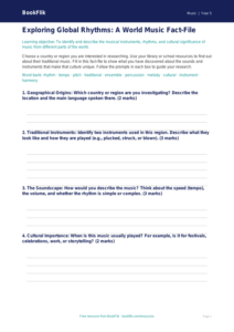 Free World Music Template | Year 5 Core | BookFlik