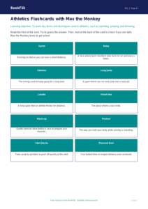Free Athletics Flashcards | Year 4 Supported | BookFlik