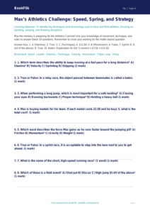 Free Athletics Quiz | Year 4 Greater Depth | BookFlik