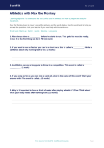 Free Athletics Worksheet | Year 4 Supported | BookFlik
