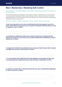 Free Ball Skills Activity Sheet | Year 4 Greater Depth | BookFlik