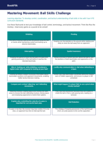 Free Ball Skills Flashcards | Year 4 Greater Depth | BookFlik