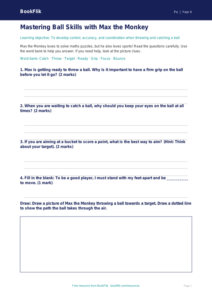 Free Ball Skills Worksheet | Year 4 Supported | BookFlik