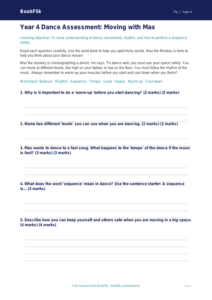 Free Dance Assessment | Year 4 Supported | BookFlik