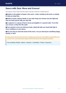 Free Dance Poster | Year 4 Supported | BookFlik