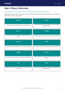Free Fitness Flashcards | Year 4 Supported | BookFlik