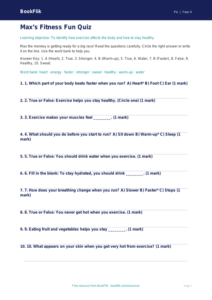 Free Fitness Quiz | Year 4 Supported | BookFlik